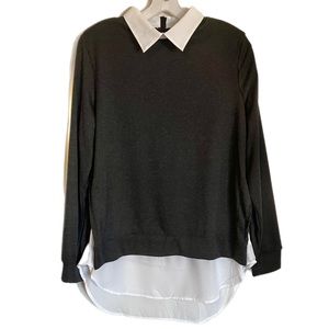 SHEIN | Long Sleeve Layered Gray Top - Size L